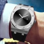 Watches Men Minimalist Niche No Logo Stainless Steel Silicone Strap Sport Watch - Image 4